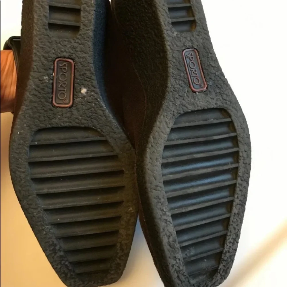 SPORTO Size 8-1/2 size 8.5 Brown Stitched Suede Leather 3